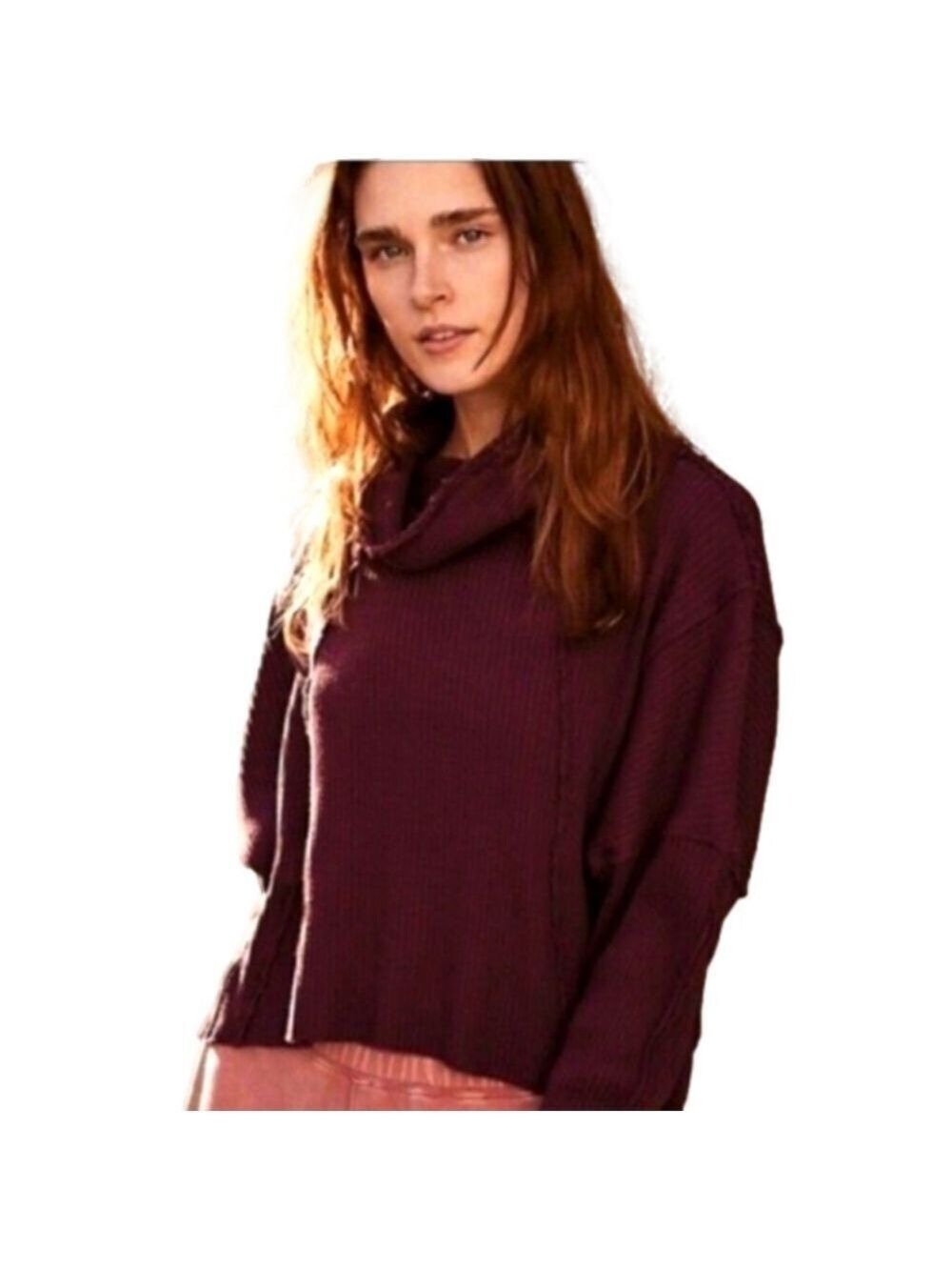 Free People| Juicy Long Sleeve Date Night NWT Cowl Neck split back tunic!